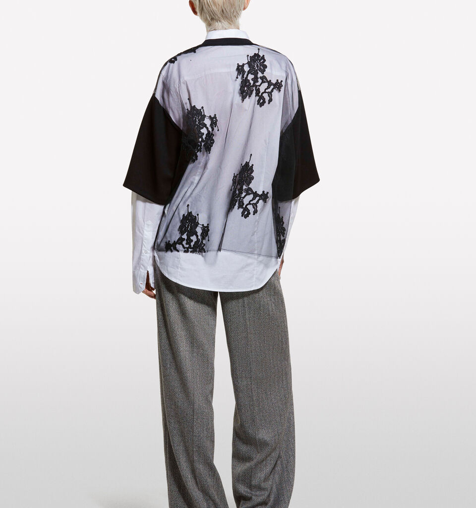 T-shirt nera in pizzo  - t-shirt a manica corta da donna - Nero | Sisley image number 2